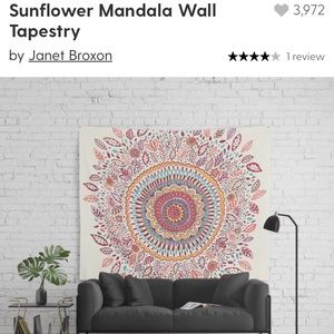 Sunflower Mandala Wall Tapestry